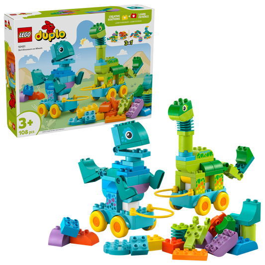 LEGO 3-in-1 dinosaurussen op wielen 10451 DUPLO (Pre-Order: juni)