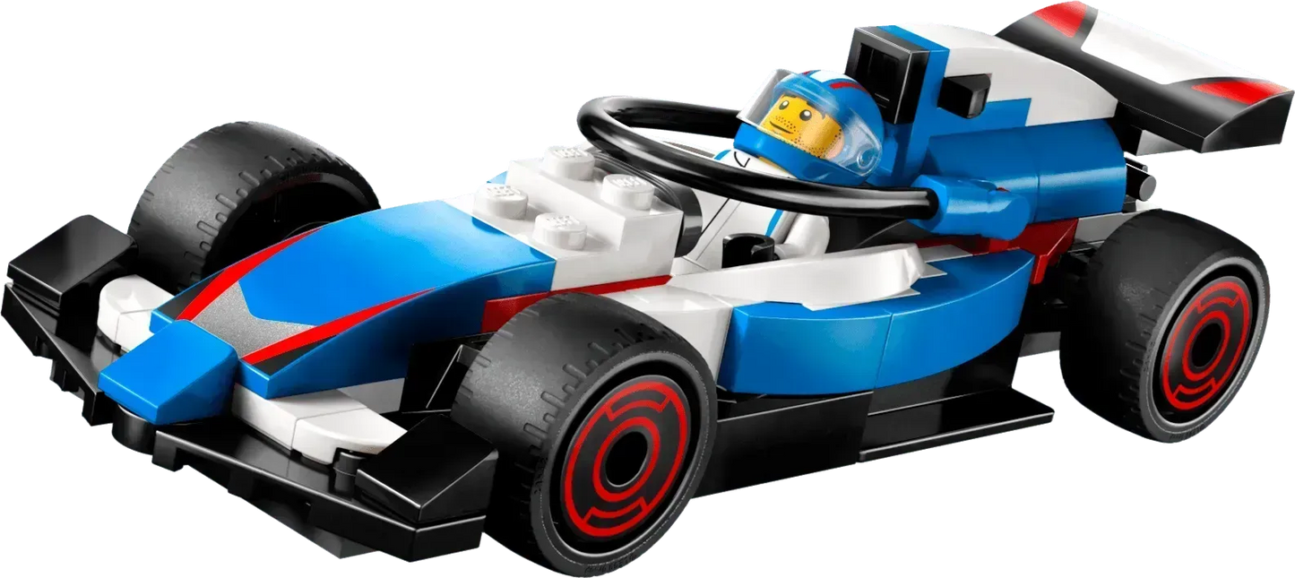 LEGO F1 Startlinie mit VCARB- und Sauber-Formel-1-Autos 60474 City