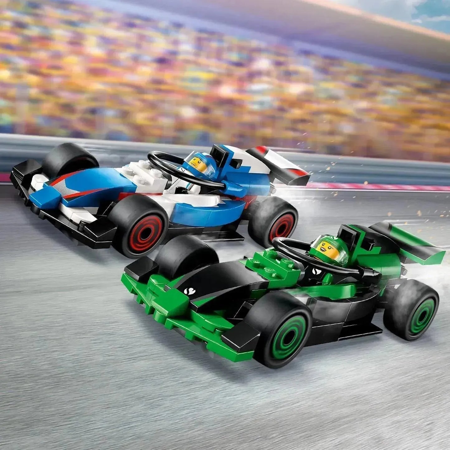LEGO F1 Startlinie mit VCARB- und Sauber-Formel-1-Autos 60474 City