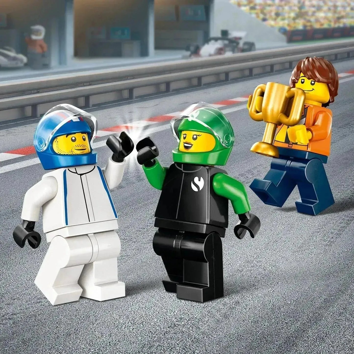 LEGO F1 Startlinie mit VCARB- und Sauber-Formel-1-Autos 60474 City