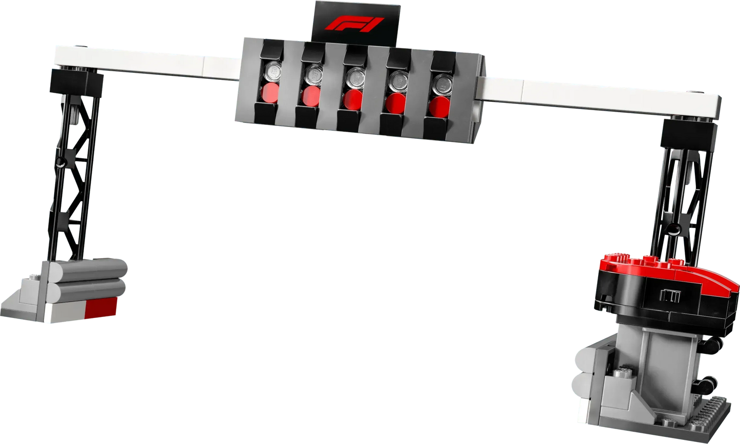 LEGO F1 Startlinie mit VCARB- und Sauber-Formel-1-Autos 60474 City