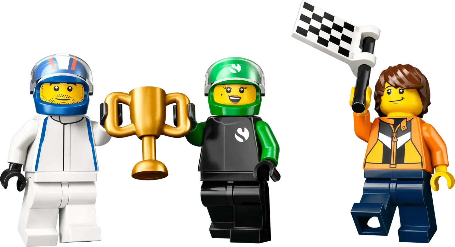 LEGO F1 Startlinie mit VCARB- und Sauber-Formel-1-Autos 60474 City